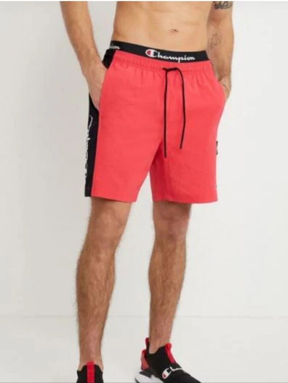 Champion Colorblock Athletic Shorts - Red, Blue & Black